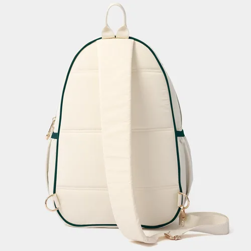 Vista 2 de Bolsa de pickleball para mujer, acolchada y elegante, correa de hombro ajustable, 2 compartimentos de almacenamiento para remos, bolas, zapatos