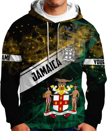 Vista 6 de HomeDesign Sudadera con capucha personalizada de Jamaica, sudaderas con capucha de Jamaica, suéteres de Jamaica, camisas para hombres y mujeres