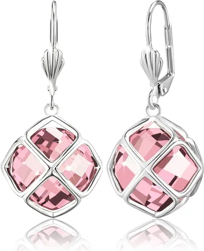 Vista 36 de Pendientes colgantes de cristal austriaco de 14MM para mujer, joyería chapada en oro de 14 quilates Apr-Diamante-Chapado en Oro de 14 K