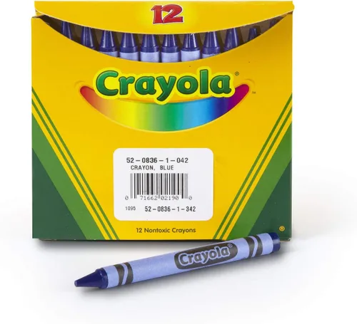 Vista 2 de Crayola regular de repuesto de un solo color no tóxica (paquete de 12), Azul