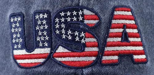Vista 31 de Gorra de béisbol con la bandera estadounidense para mujer, divertida gorra de béisbol bordada y desgastada ajustable