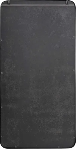 Vista 4 de Kate and Laurel Armenta - Espejo rectangular moderno con marco de metal, 20 x 42, gris carbón oscuro, acento industrial funcional para pared