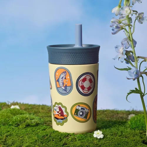 Vista 4 de Owala Vaso de 12 oz. - Acero Inoxidable - Badge Buddy