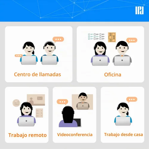 Vista 8 de IPD IPH-160 Auriculares para teléfono con micrófono con cancelación de 160-BL-ESPUMA