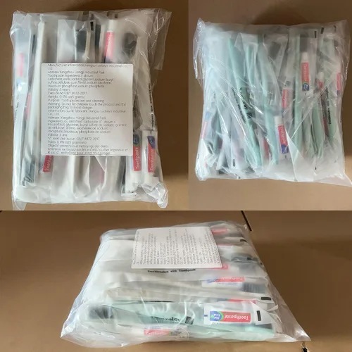 Vista 8 de Cepillos de dientes desechables con pasta de dientes, paquete de 60 cepillos de dientes desechables envueltos individualmente a granel para personas
