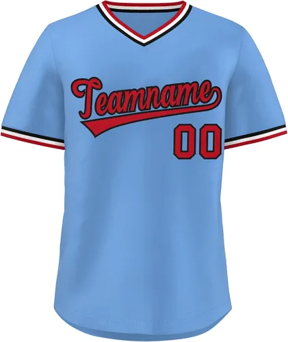 Vista 32 de KXK - Camiseta de béisbol personalizada con nombre y número cosidos, estilo Hip Hop, con cuello en V, atlética, para hombres, mujeres y jóvenes