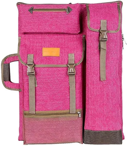 Vista 11 de TRANSON Estuche de Portafolio de Arte Mochila de Lona Bolsa Grande 26” x 19.5