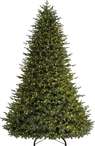 Vista 11 de Hykolity Árbol de Navidad preiluminado de 7.5 pies con 650 LED multicolor Flocado Multicolor