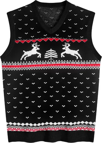 Vista 21 de Amussiar Suéter casual para hombre, chaleco con cuello en V, ajustado, sin mangas, suéter de punto