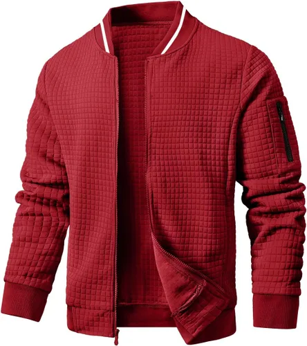 Vista 25 de Chaqueta casual para hombre, chaqueta ligera y abrigo universitario