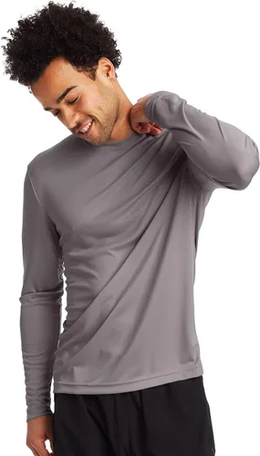 Vista 2 de Hanes Men's Long-Sleeve Pack, Cool Dri Moisture-Wicking T-Shirts, Performance Tee, 2-Pack