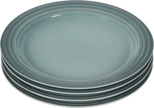 Vista 3 de Le Creuset Juego de 4 platos de ensalada de gres, 8.5" cada uno, Caribe