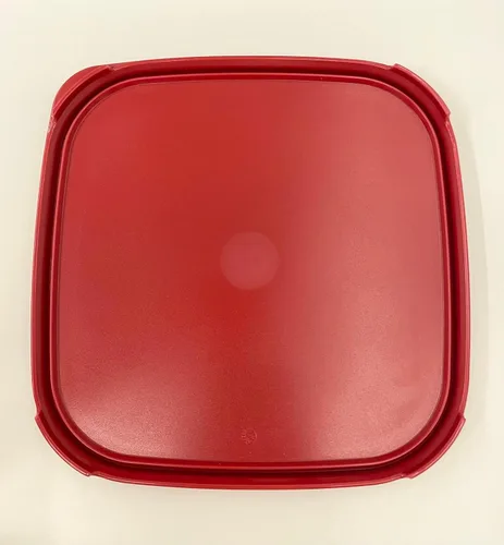 Vista 2 de Tupperware Modular Mates - Tapa cuadrada de repuesto para tapa de sellado 1623, color rojo, 7 x 7 pulgadas