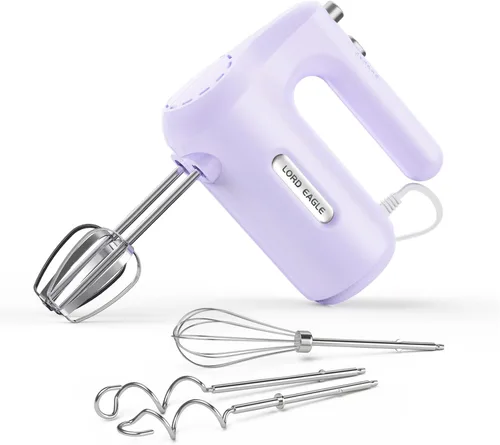Vista 15 de Lord Eagle - Batidora de mano eléctrica de 5 velocidades, batidora de mano compacta de 300 W, batidora de huevos portátil de cocina con 5 accesorios