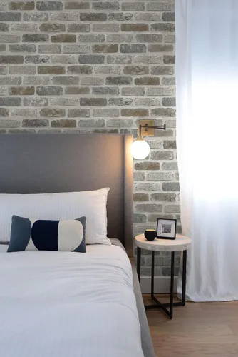 Vista 5 de NextWall - Papel pintado de ladrillo sintético lavado, de pelar y pegar