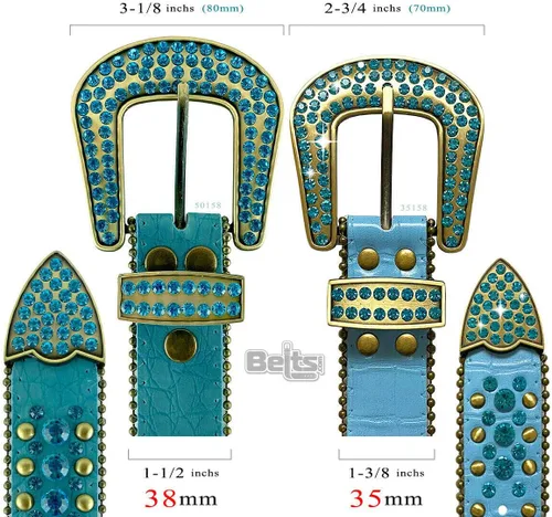 Vista 5 de 35158 50158 Cinturones de mujer Cinturón de cuero de diseño con tachuelas de vaquera occidental de moda