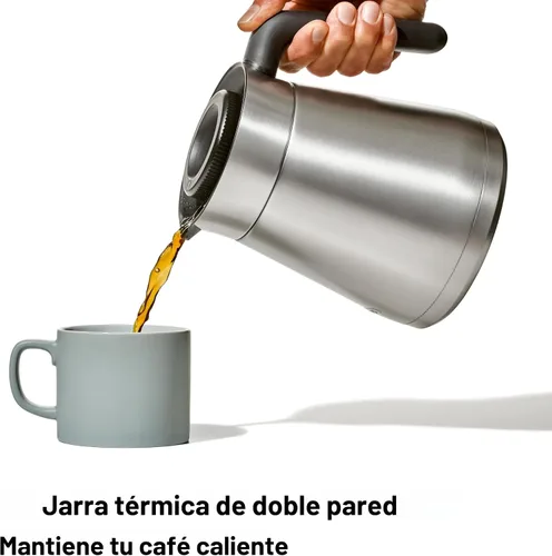 Vista 3 de Cafetera de café OXO Brew de 12 tazas con función de porción única sin cápsula, plateada