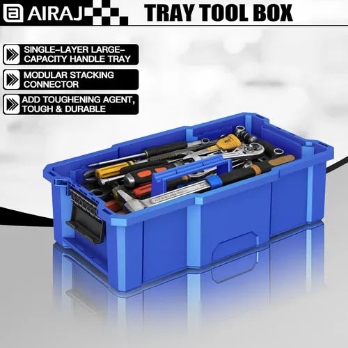 Vista 5 de AIRAJ - Caja de herramientas con ruedas, caja de herramientas apilable