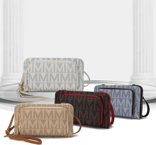 Vista 7 de MKF Collection Bolso cruzado para mujer, diseño de mensajero, cartera de mano