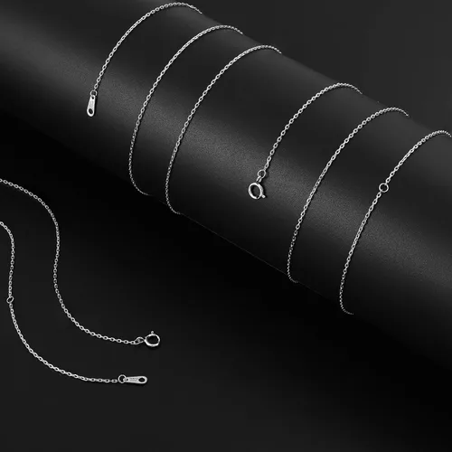 Vista 7 de Gacimy Cadena de cable de plata de ley 925 para mujer, 0.039 in, 0.051 in, 0.059 in, 0.071 in de ancho