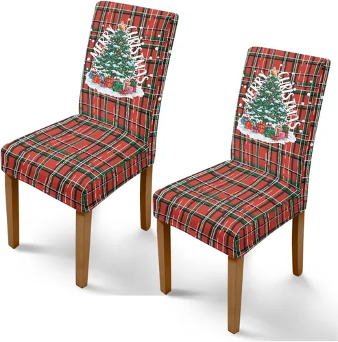 Vista 22 de Rnyleeg Fundas de silla de Navidad para sala de estar, diseño de muñeco de nieve azul, estampado de pájaros, fundas para sillas de comedor, 1