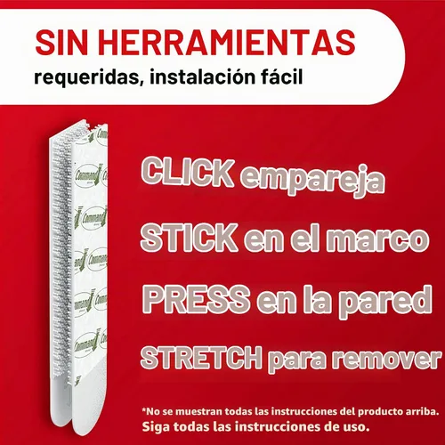 Vista 8 de Command PH206BLK-14NA Tiras colgantes de imagen, trabajo pesado, grande, negro, tiene 16 lbs, 14 pares