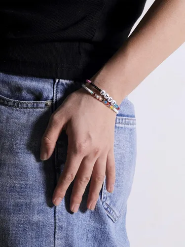 Vista 4 de NONTAI 2 pulseras Taylor Swiftie Jewelry for the Eras Music Friendship Bracelets Fearless Midnight Folklore Lover Reputation Album Jewelry