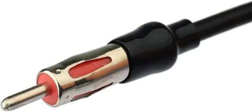 Vista 4 de Eightwood Dual Fakra Z Plug a DIN Plug FM AM Adaptador de antena de radio de coche 12V+ Cable amplificador activo de 12 pulgadas compatible