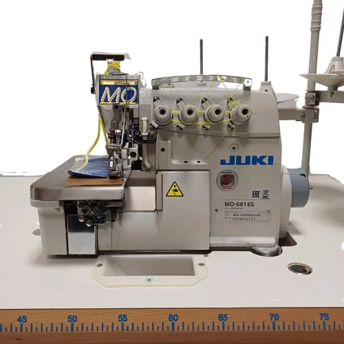 Vista 2 de Juki Máquina de coser industrial de 4 hilos, mesa KD y servomotor con luz de costura LED REX DIY