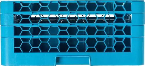 Vista 3 de Carlisle FoodService Products OptiClean Estante de Plástico con 25 Compartimentos para Vasos Divididos, Azul, 8.72