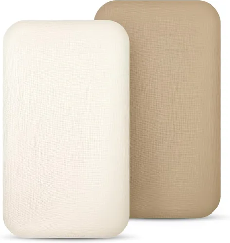 Vista 29 de lulumoon Sábanas de Moisés de Muselina para Bebé: Sábanas de Moisés de Algodón Neutras para Niños y Niñas - Ajustadas para Óvalo, Rectángulo o Reloj