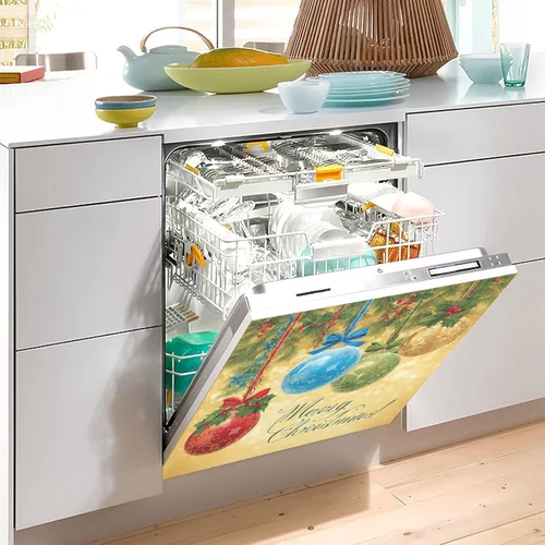 Vista 4 de Bolas de Navidad para árbol de lavavajillas, cubierta magnética para refrigerador, paneles de puerta, gabinete del hogar, electrodomésticos