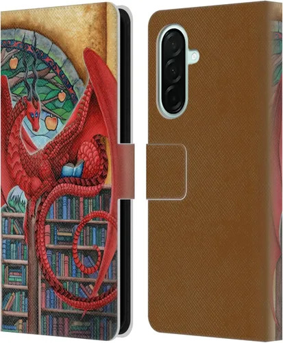 Vista 350 de Head Case Designs Officially Licensed Carla Morrow Galactic Entrancement Dragons Leather Wallet Case Compatible with Samsung Galaxy A07 4G