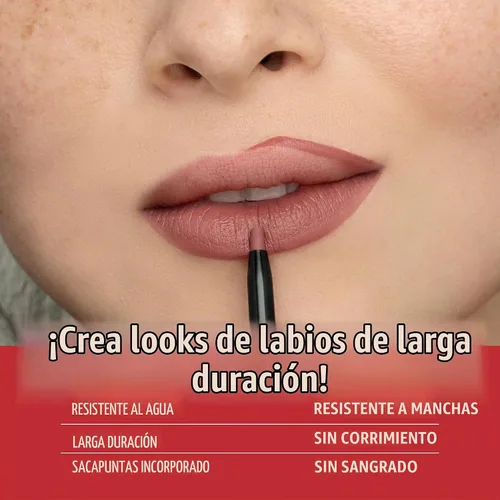 Vista 4 de Runway Rogue Designer Liner Lápiz Delineador de Labios, Lápiz Delineador de Labios Mate Rosa Suave-Malva y Sacapuntas para Delineador de Labios, 'A