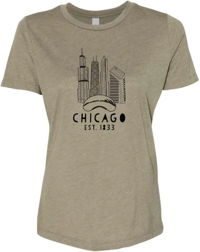 Vista 20 de Cute Women's Screen Printed Crew Neck Tee, Shirts With Sayings, Dusty Blue or Olive