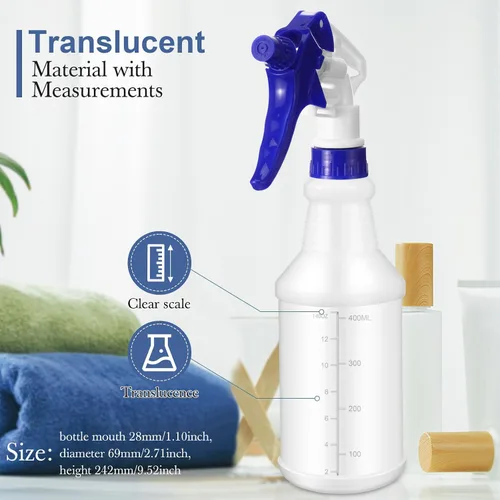 Vista 2 de Paquete de 10 Botellas de Spray de 16 Oz Botellas de Spray de Agua Vacías para Limpieza de Servicio Pesado Recipiente Pulverizador Recargable