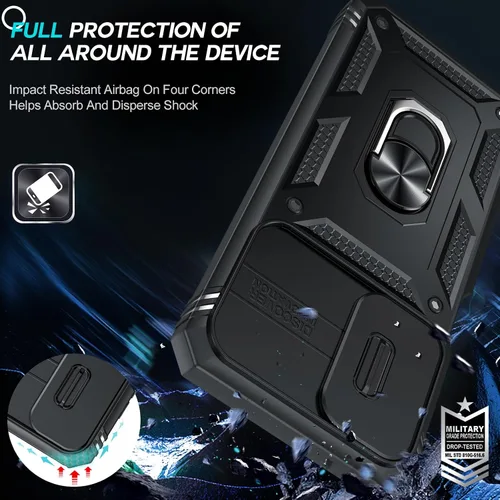 Vista 6 de LeYi Funda compatible con Samsung A23, protección de grado militar Negro