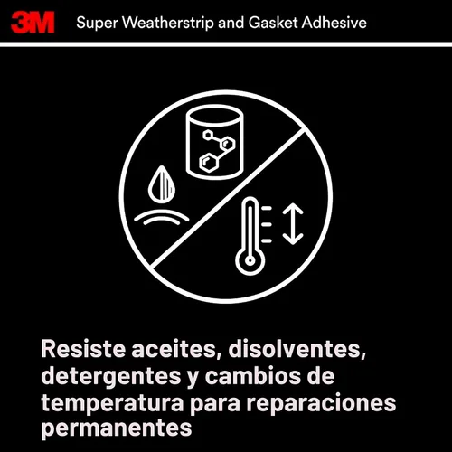 Vista 9 de 3M, 08581, tubo de adhesivo negro tipo burlete, superresistente, 2 onzas.