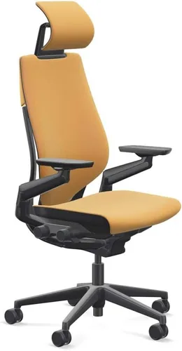 Vista 20 de Steelcase - Silla de escritorio Gesture con reposacabezas, soporte lumbar y estructura negra