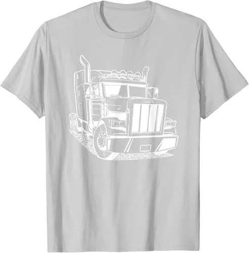 Vista 45 de Diesel Big Rig 18 Wheeler - Camiseta de camionero para camionero, Negro, S