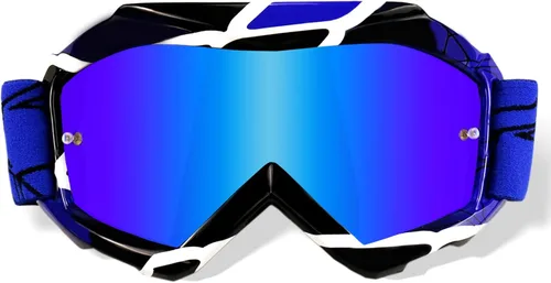 Vista 12 de Gafas de Motocross para Niños y Jóvenes - Gafas Off Road para Bicicleta de Cross y Motocicleta MX con Lentes de Protección UV Antiempañamiento