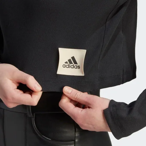 Vista 6 de adidas Camiseta acanalada de rizo francés Lounge para mujer