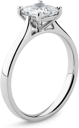 Vista 3 de Customize Jewels IGI - Anillo de compromiso de diamantes de talla princesa blanca de 1, 2 y 3 quilates, con excelente solitario creado
