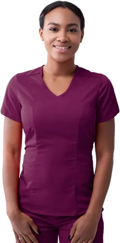 Vista 36 de Adar Pro Scrubs para mujer - Moderno cuello en V Manzana
