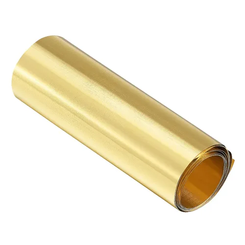 Vista 12 de uxcell Rollo de hoja de latón, placa de hoja de metal 1000 mm x 15 mm x 0,1 mm
