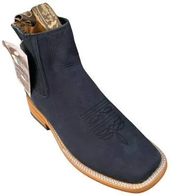 Vista 5 de Dona Michi BOTIN BOTIN BOTIN DE PIEL RODEO RODEO EN TOBILLO SQUARE BOTIN Negro