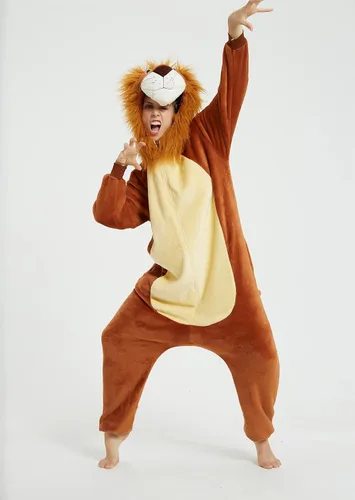 Vista 2 de Plustrong Pijama de disfraz para adultos, disfraz de Halloween, ropa de dormir de animales