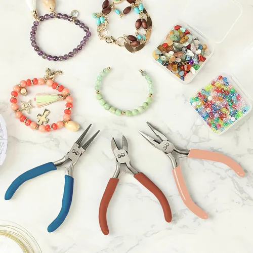 Vista 6 de Mr. Pen - Kit de fabricación de joyas, 3 alicates, mini cortadores de alambre, alicates de punta y alicates para manualidades para aretes y joyas
