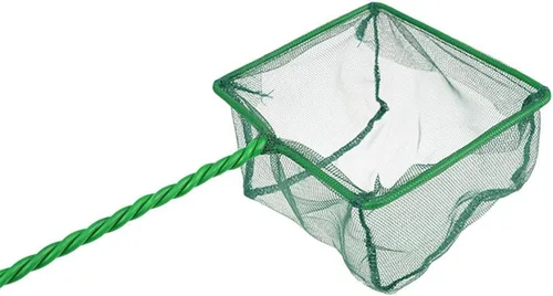 Vista 2 de 2 redes pequeñas para peces de acuario, redes grandes para peceras, redes de captura de peces, redes de estanque de peces con mango de plástico
