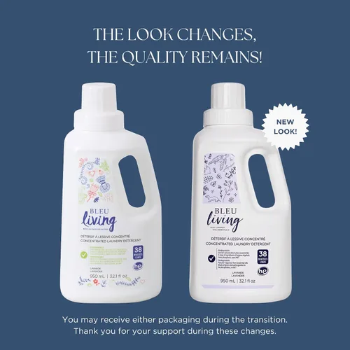 Vista 2 de Bleu Lavande - Paquete de 3 detergentes líquidos naturales para ropa - Detergente concentrado - Biodegradable - Aceite esencial de lavanda pura